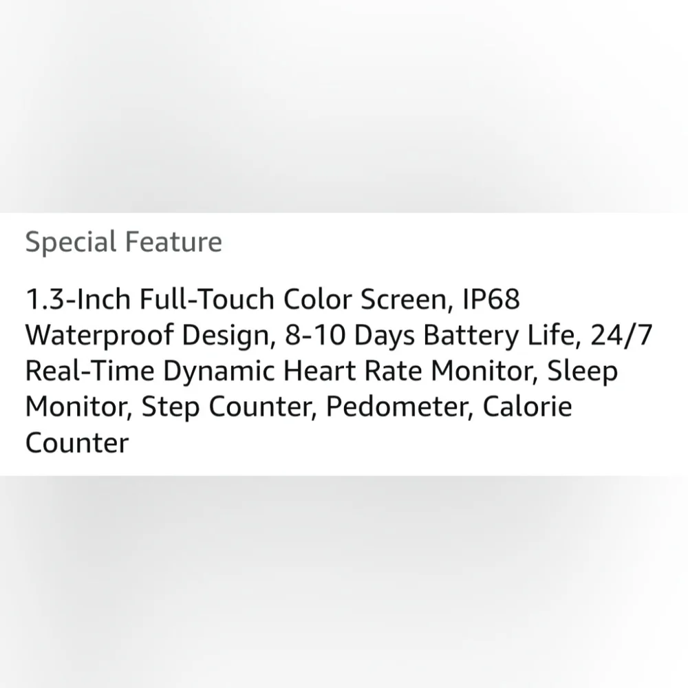 Fitness Tracker Black Watch